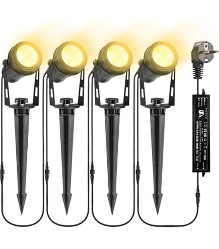 IRISECO Tuinverlichting met stroom, 6 stuks, 21 m, tuinverlichting met