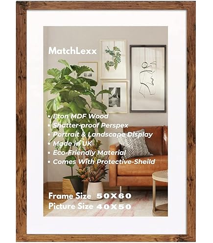PosterPalooza | 6x10 Antique Red Picture Frame - UV Acrylic, Foam Board Backing, Hanging Hardware - View #2