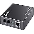 TP-Link Gigabit SFP to RJ45 Fiber Media Converter | Fiber to Ethernet Converter | 10/100/1000Mbps RJ45 Port to 1000Base-LX Si