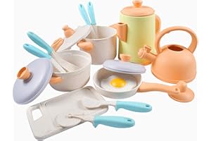 FGen Kinderküche Zubehör,Matschküche Zubehör Outdoor Kinder,Kinderküche Zubehör Geschirr, Spielzeug Töpfe und Pfannenset, Kindergeschirr Spielküche, Weihnachten Geschenk für Kinder ab 3 Jahren