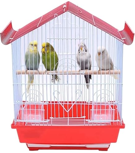 Hypeety Handmade Cotton Rope Bird Nest - Cozy Breeding Hut For Small Parrots, Budgies, Lovebirds & Finches (Orange)