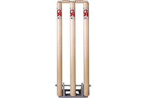 CA SPORTS | Spring back Cricket Stumps – Premium Wooden Cricket Stumps - Spring Back Wickets & Bails | Freestanding Cricket Set For Seniors | 28in ICC Regulation