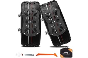 Airminti Cadenas Coche Nieve, 6 piezas de cadenas nieve universales para anchura de neumáticos de 165 a 275 mm, cadenas de ni