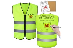 TUTUKYLE Geschenk zum 60 Geburtstag- Weste Lustige Geschenke für Männer Junge mit Geburtstagskarte, Geschenkideen Weste Geschenk Mann Frau, Lustig Geburtstag Deko, Beste Freundin Geschenke für Geburtstagsfeier