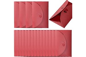 INELIHOO 20PCS Blank Pearlescent Paper Envelopes with Heart Clasp 18 x 11cm Long Retro Wedding Invitation Envelopes Thickened Heart Clasp Buckle Envelope Luxury Mailing Envelope Money Envelopee for Wedding