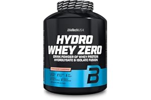 BioTechUSA Hydro Whey Zero - Senza glutine, senza zucchero, senza grassi | 80% di contenuto proteico | a rapido assorbimento | Complesso di proteine del siero del latte, 1,816 kg, Fragola
