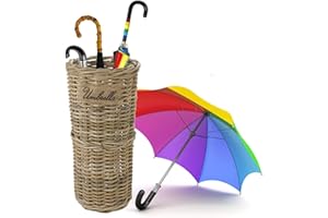 URBNLIVING Schirmständer von Kubu, aus Rattan/Korbgeflecht