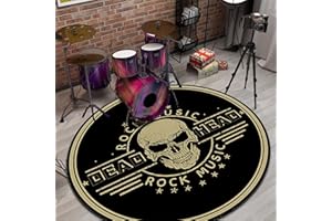 GUOYOOCC Electronique Drum Tapis rond,Tapis Batterie Acoustique Insonorisant,Tapis De Tambour Antidérapant Kit De Batterie De Jazz Électronique Professionnel,pour Caisse Claire,Grand Cadeau pour Les Batteurs