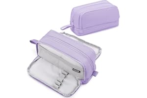 Eucomir Federmäppchen mit 4 Fächern Fassungsvermögen,Mädchen Jungen,Große Kapazität Pencil Case für Schule & Büro,Federmäppchen Für Kinder Junge Studenten Erwachsene Federtasche Mädchen,Lila