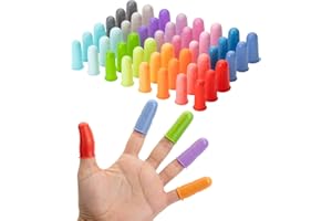 Mr. Pen - Lot de 48 protections de doigts en silicone pour pistolet à colle chaude, couleurs assorties, embouts de doigts en caoutchouc, protège-doigts en caoutchouc, protège-doigts en caoutchouc,