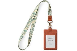SENLLY Regalo Porta Badge Identificativo con Carina Cordino da Collo, 2 Slot per Schede e 1 Finestra Trasparente ID, Card Holder per Donne e Uomini