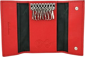 CM CONTE MASSIMO CONTE MASSIMO Llavero para Hombre y Mujer, Cuero Auténtico