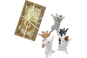 Igone Dancing Cats Pen Holder,Cat Gifts for Cat Lovers,Crazy Cat Lady Gifts For Desk Or Home Decoration Ornaments Small Item Storage Cute Working Cats 5pcs With Giftpackagingboxes