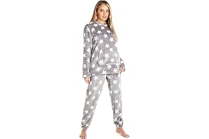 CityComfort Pyjamas Set for Women and Teens Fleece Hooded Long PJs Warm Loungewear Fluffy Nightwear Soft Cosy Sleepwear Gifts for Her