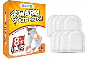 ERAYCEE Foot Warmer Patch, 6 Pieces In 1 Box, Toe Heating Patch, Ultra-Thin, Comfortable, Effective Foot Warmer For 8 Hours, Suitable For All Types Of Feet And Shoes