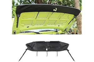GQDGCU Bonnet Protector for Suzuki Jimny JB64 JB74 2019-2024 Black Canvas Front