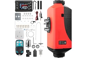 1inchome Riscaldatore Diesel, 12V Riscaldamento da Parcheggio Diesel con LCD，Telecomando e Silenziatore per Camper, Camion，Caravan，Macchine，Barche, Autobus, Tutto in Uno