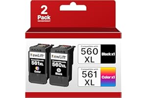 NewLift 560XL 561XL Patronen für Canon Druckerpatronen 560 561 PG-560XL CL-561XL für Canon Pixma TS5350i TS5350 TS5350a TS5351 TS5351a TS5351i TS5352 TS5352a TS5353 TS5353a（Schwarz Farbe 2-Pack）