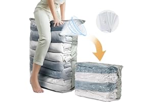 TAILI Sac sous Vide Vetement aspirateur Cube Lot de 4 (80×100×38 cm) Housse de Rangement sous Vide Gain de Place Sac de Rangement sous Vide pour Vêtements, Couettes, Oreillers