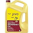 "Jivo Groundnut Oil 5 Litre | Cold Pressed, Unrefined Peanut Oil for Cooking | Natural & Chemical-Free Groundnut Oil 5L | Healthy Cold Pressed Cooking Oil (Pack of 1)