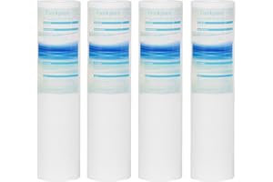 Geekpure 10 Inch PP Sediment Water Filter Cartridge 2.5" x 10" -5 Micron-Pack of 4