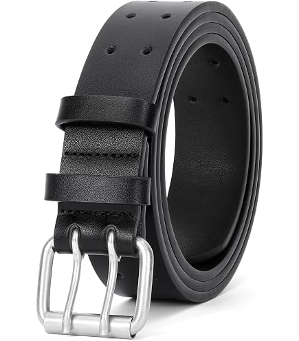 Kwb Leather Belt - 4mm Thick Cowhide Work Belt With Double Prong Buckle, 51mm Width - View #2