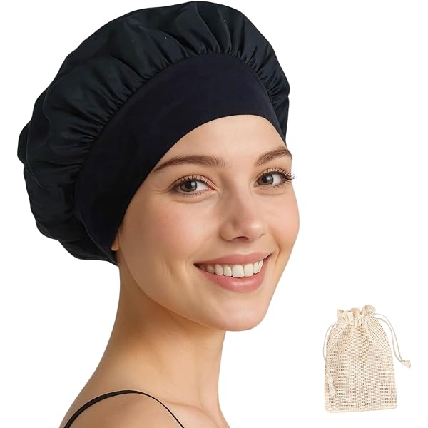 Umberto Giannini Hey Sleepy Head Set – Veganer Satin-Haarwickel, Augenmaske & 3 Haargummis, Im Kulturbeutel, Gegen Krauses Haar