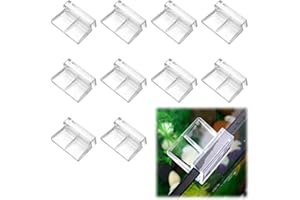 Tokaneit Clips de Cubierta de Vidrio de Acuario,Clips Transparentes para Acuario,Clip de Cubierta de Vidrio,Clip de Tapa de Vidrio del Acuario de Acido Acrílico,Soporte Universal para Tapa 6mm 10 Pzs