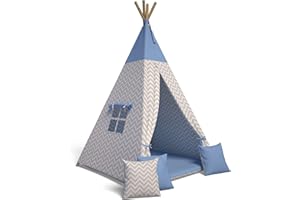 Best For Kids - Tipi Zelt für Kinder | Spielzelt Kinder Indoor | Spielzelt mit Weiche Kissen | Langlebig Indianerzelt für Kinder | Kinderfreundlich Tippi Kinderzelt Indoor | Tipi Zelt Kinderzimmer