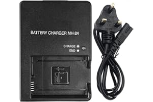 CAWERTOOS MH-24 EN-EL14 EN-EL14A Quick Battery charger Compatible with Nikon: D3100 D3200 D3300 D3400 D3500 D5100 D5200 D5300 D5500 D5600 Df DSLR, Coolpix P7000,Digital SLR Camera with Power Supply Cord.