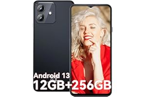 CUBOT Note 40 Smartphone ohne Vertrag 12GB(6GB+6GB Expand) RAM+256GB ROM TF 1TB Expand 6,56'' Bildschirm Android 13 Handy 50MP Kamera 4G Dual SIM Octa Core GPS OTG - Schwarz
