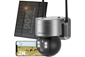GENBOLT 3G/4G LTE Cellular Zewnętrzna Kamera do Monitoringu, PIR Kamera Słoneczna bez WiFi, 6W 12000mAh Zewnętrzna bateria, System Kamera IP PTZ Solar Secruity Camera 4G z Kartą SIM