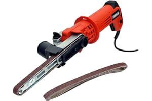TIRRITO Voche® 260W 13mm Electric Power Belt Finger File Sander with 3 Assorted Grit Sanding Belts