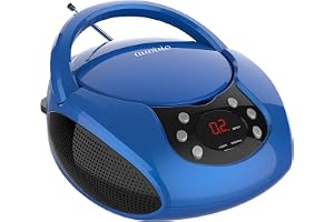 auvisio portabel stereo-CD-spelare med AM/FM-radio, AUX-ingång och LED-display