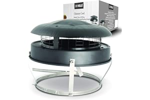 De Vielle Chimney Cowl Black 32cm D x 15.5cm H