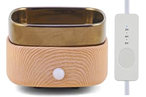 Geronland Wax Melt Warmer with Timer Ceramic 3-in-1 Oil Burner Electric Candle Wax Warmer Burner Melter Fragrance Warmer for Scented Waxs Home Office Bedroom Aromatherapy Gift& Décor