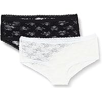 Iris & Lilly Damen Bikini Unterwäsche 3er-Pack - Spitze Slips Tiefsitzend