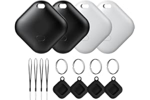 TISOUTEC Air Tracker Tag 4Pcs,Key Finder,Compatible with Apple Find My (iOS Only),Replaceable Battery,IP67 Waterproof,Suitable for Luggage, Bags, Wallets, Backpacks, Keys Tracking Tag