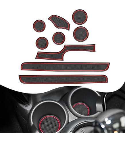 Tapis Antidérapants Pour Mini Cooper F56 (2015-2023) - Lot 9 Pièces, Caoutchouc Souple, Protection Porte-gobelets Et Console