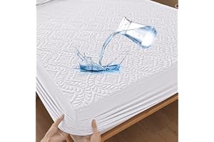 Premium madrasskydd vattentätt 90 x 200 cm dra-på-lakan lyx, 3D-mönster, superabsorberande, ventilerande madrassskydd, vatten