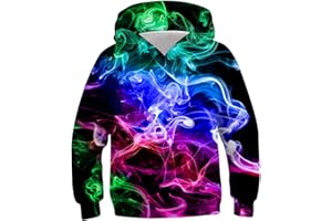 Fanient Kids Teen Girl Boy Hoodies 3D Print Vivid Animal Cartoon Graphic Sweatshirt Pocket Pullover Hoodie for 6-16Y