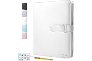 ZEWETO Fotoalbum mit 256 Taschen für Fujifilm Instax 3-Zoll Film Polaroid Fotos/Mini 9 Mini 8 / Mini 90 / Mini 25 / Mini 11/70/ 50s /7s /Kodak Zink/HP/Sofort Bilder Kamera Zubehör- Mini Album (white)