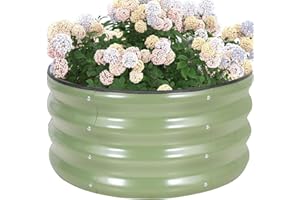 INNO STAGE Galvanized Raised Garden Bed (OliverGreen, 2FTX2FTX1FT 1P)