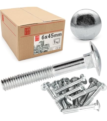 500 Stück Zylinderschrauben mit Schlitz DIN 84 - Güteklasse 4.8 - verzinkt - M 5 x 40 mm - Woll