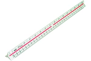 Helix 300mm Metric Triangular Scale Ruler, Red