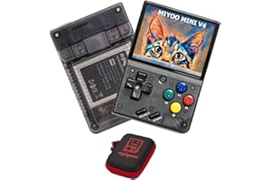 BuLuHAHA MiyooMini V4 Retro Game Console 64G, Console di Giochi Portatile Sistema Open Source Linux, 2000 mAH 2.8" IPS MiyooMini V4 Console Giochi con Custodia
