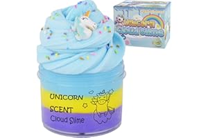 KEEMANMAN Eenhoorn Wolk Slijm 200g, Geurende Slijm Kit, Speelgoed Kinderen Schattige Preppy Spullen Meisjes Jongens 4-12 Jaar, Verjaardagscadeaus Tienermeisjes, Feestartikelen Schoencadeautjes