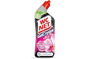 WC Net - Gelcrystal Pink Flowers, Limpiador Quitamanchas Para Inodoro, Antical e Higienizante Para WC, 750 ml
