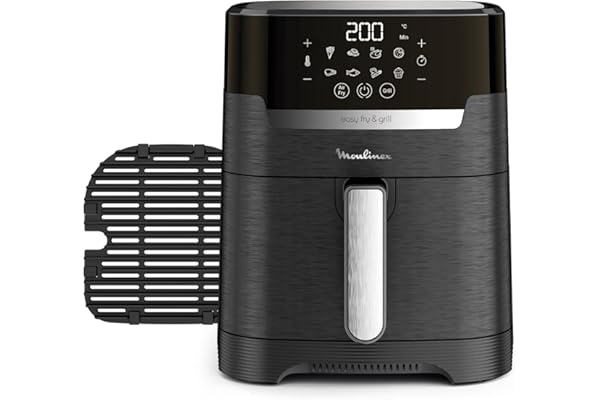 Moulinex Easy Fry & Grill 4.2L EZ5058 Freidora de Aire Sin Aceite 2 en 1 para Freír o a la Parrilla, Pantalla Digital Táctil,
