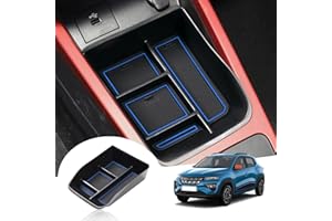 GAFAT Dacia Spring Electric 2022 2023 2024 Boîte de Rangement pour Console Centrale, Dacia Spring 2023 Organiseur Plateau à Gants en Bas de la Console Centrale, Accessoires Dacia Spring (Bleu)